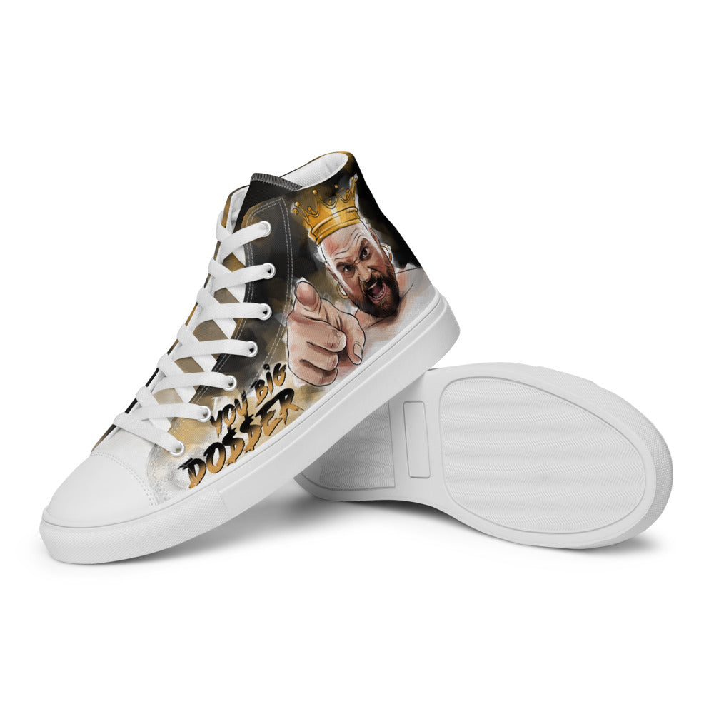 Inspired by Tyson Fury "The Gypsy King" - Men's High Top Canvas Shoe (Gold Version) Shoes