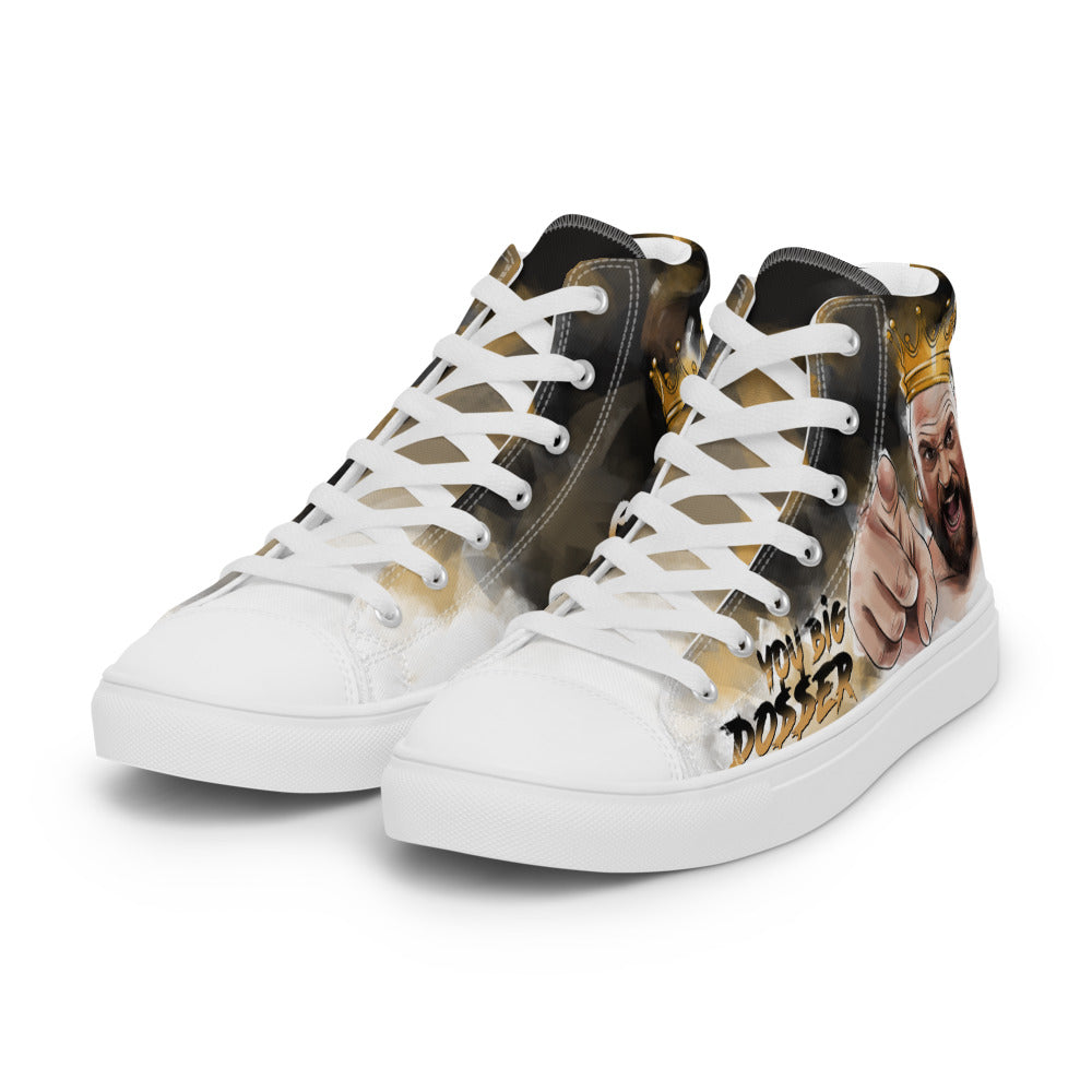 Inspired by Tyson Fury "The Gypsy King" - Men's High Top Canvas Shoe (Gold Version) Shoes