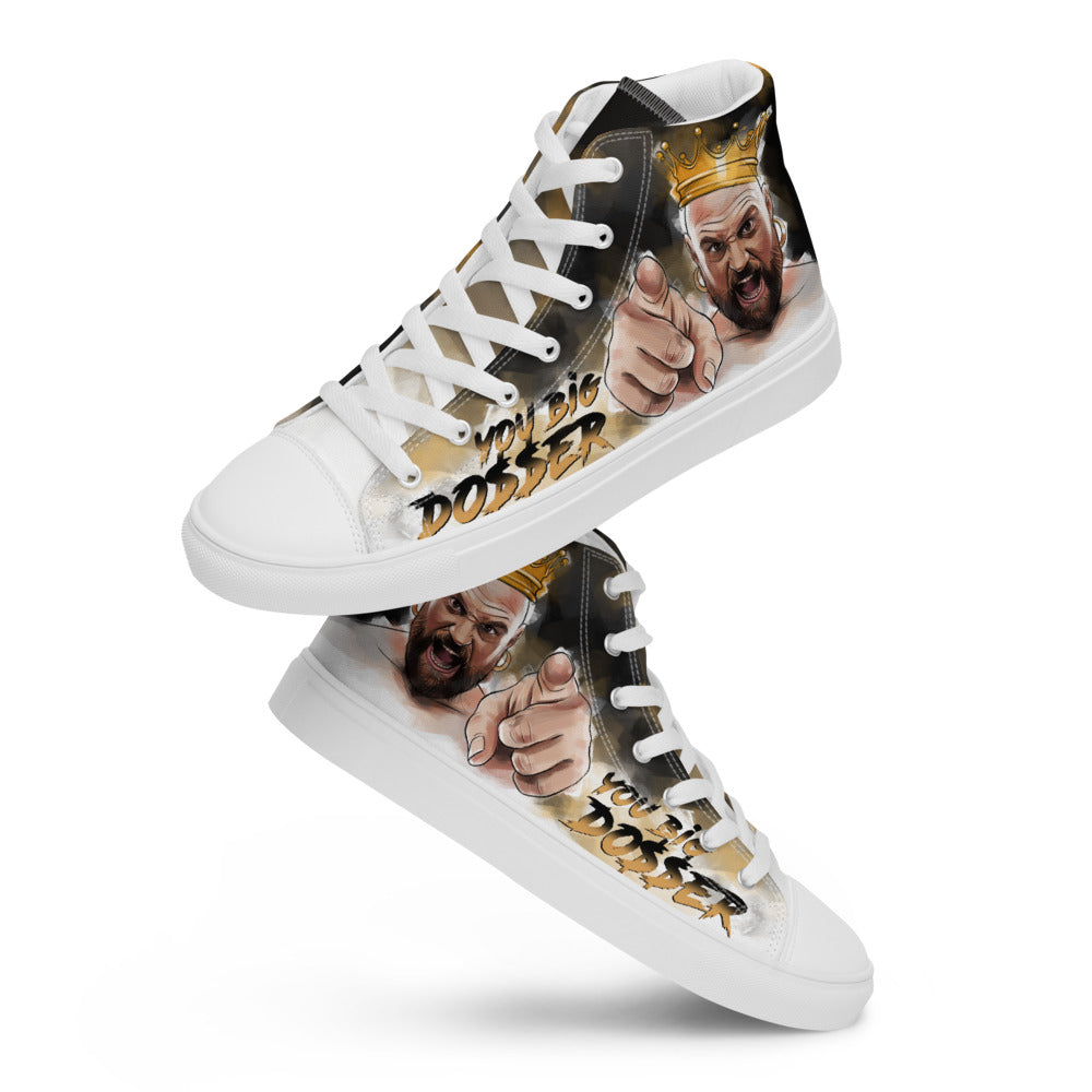 Inspired by Tyson Fury "The Gypsy King" - Men's High Top Canvas Shoe (Gold Version) Shoes