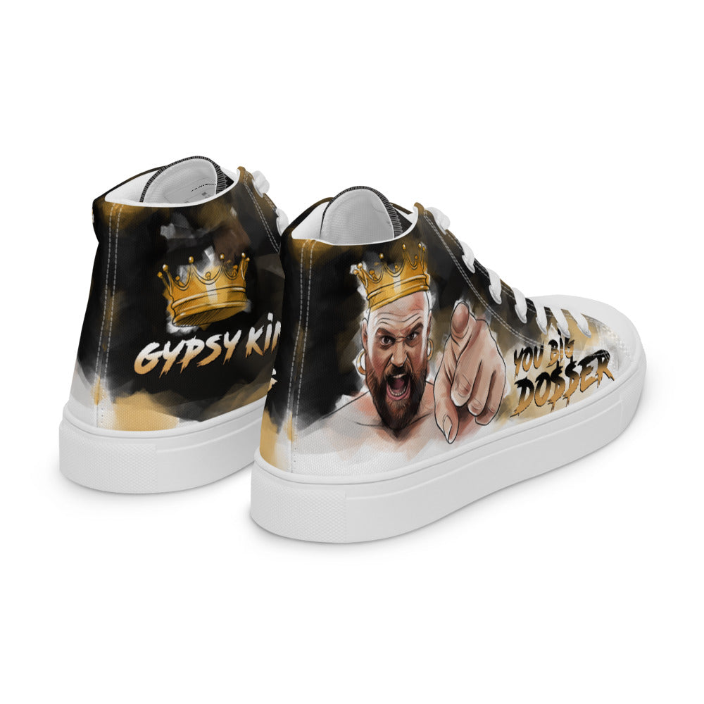 Inspired by Tyson Fury "The Gypsy King" - Men's High Top Canvas Shoe (Gold Version) Shoes