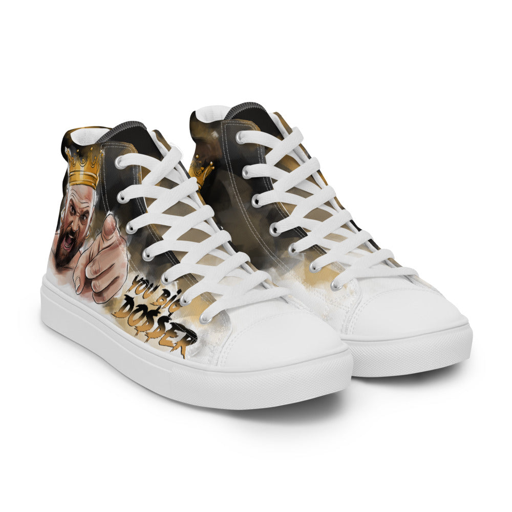 Inspired by Tyson Fury "The Gypsy King" - Men's High Top Canvas Shoe (Gold Version) Shoes