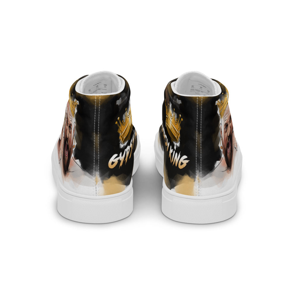 Inspired by Tyson Fury "The Gypsy King" - Men's High Top Canvas Shoe (Gold Version) Shoes