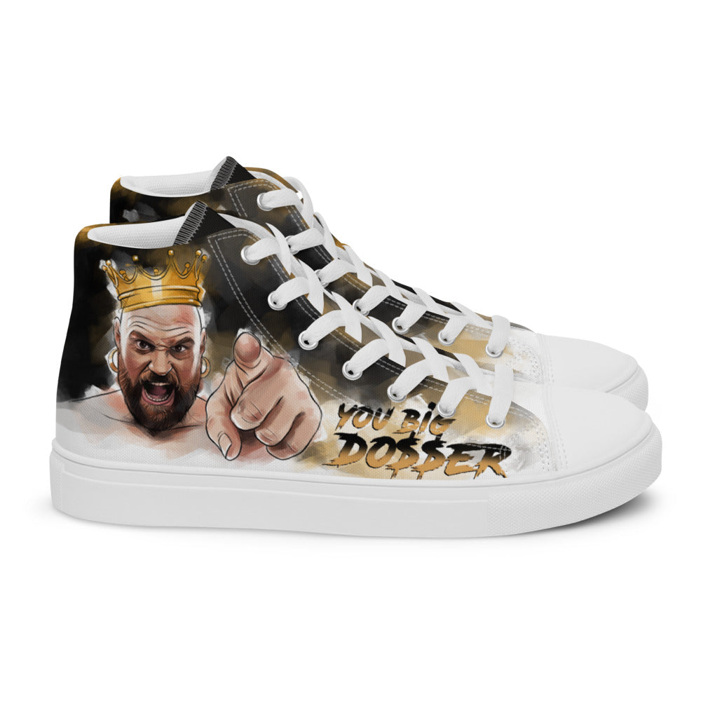 Inspired by Tyson Fury "The Gypsy King" - Men's High Top Canvas Shoe (Gold Version) Shoes