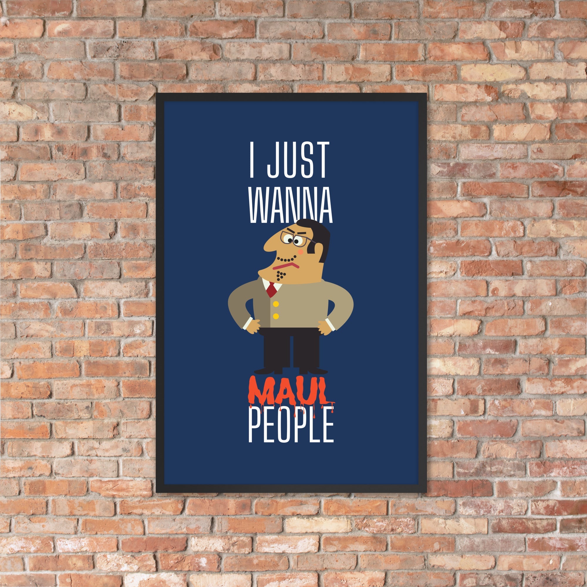 Khabib Nurmagomedov Trash Talk: I just wanna MAUL people - Horrible Bosses Version (Dark Blue) Posters