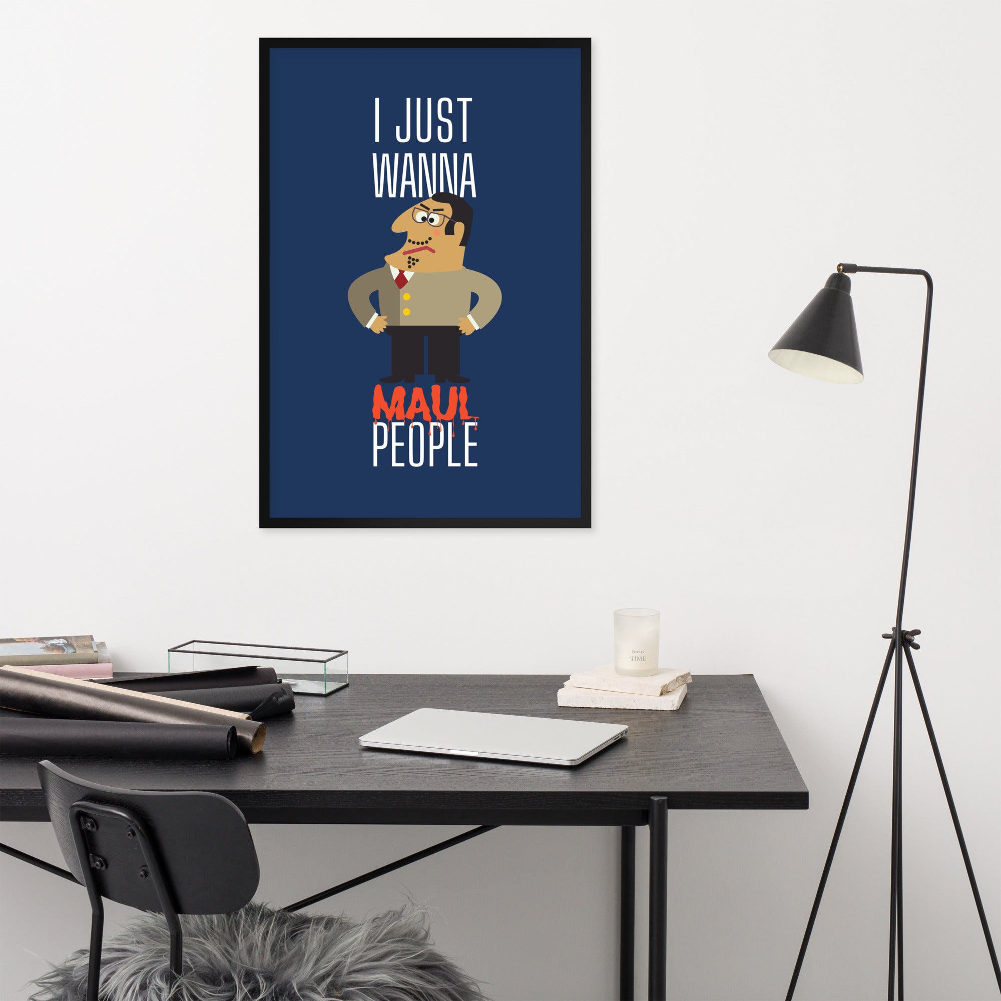Khabib Nurmagomedov Trash Talk: I just wanna MAUL people - Horrible Bosses Version (Dark Blue) Posters