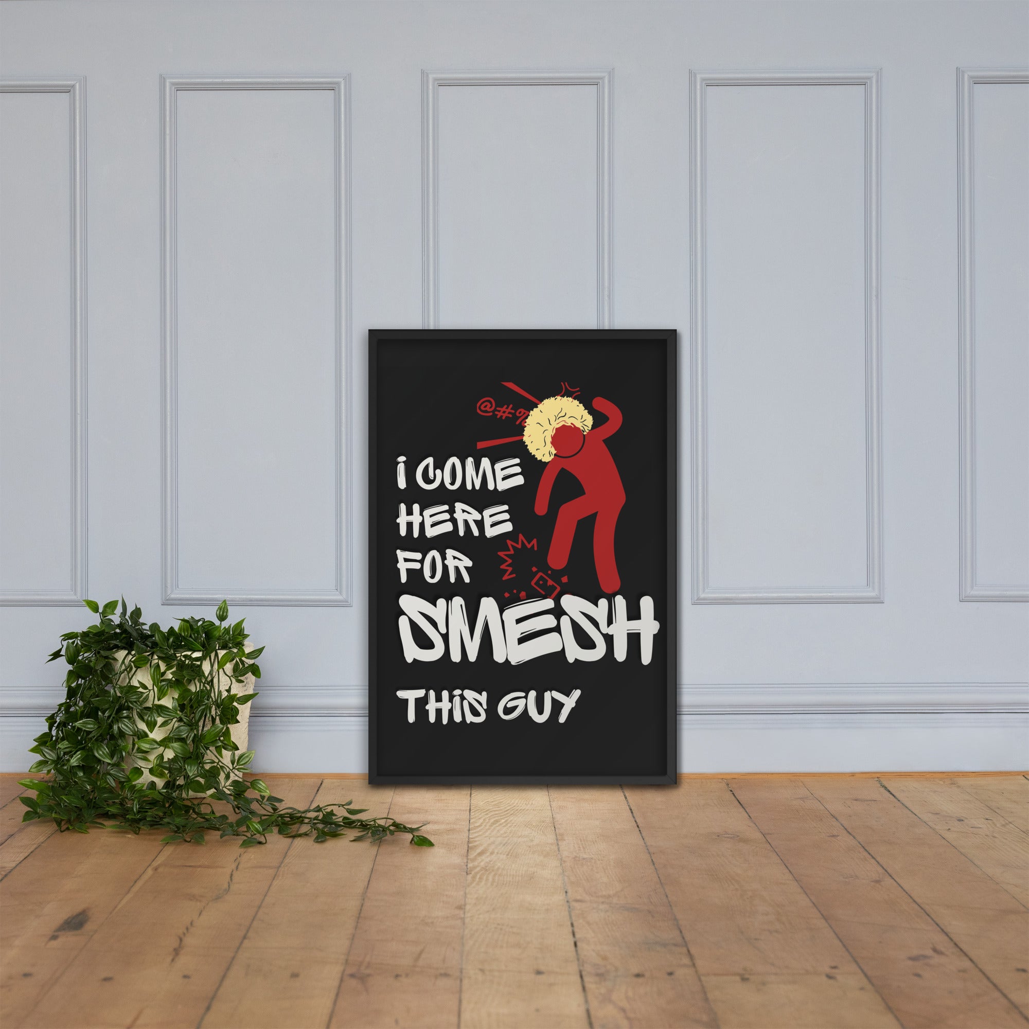 Khabib Nurmagomedov Trash Talk: Smesh This Guy (Premium Framed Matte Poster) Posters