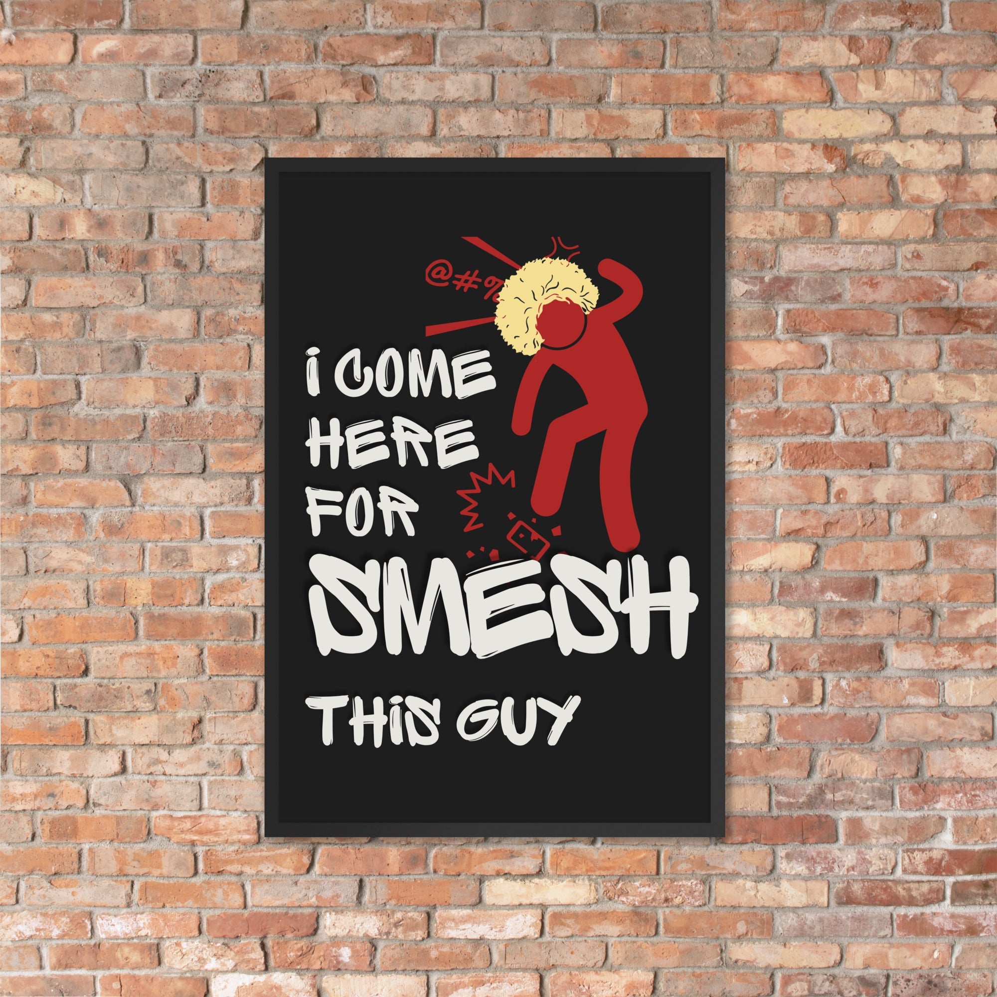 Khabib Nurmagomedov Trash Talk: Smesh This Guy (Premium Framed Matte Poster) Posters