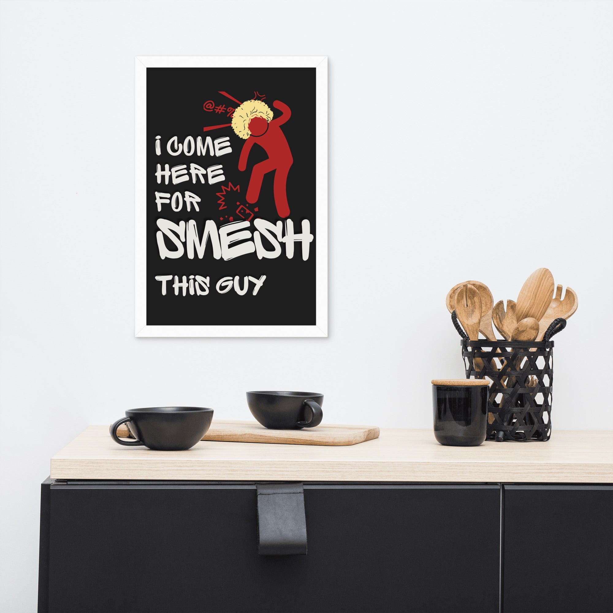 Khabib Nurmagomedov Trash Talk: Smesh This Guy (Premium Framed Matte Poster) Posters