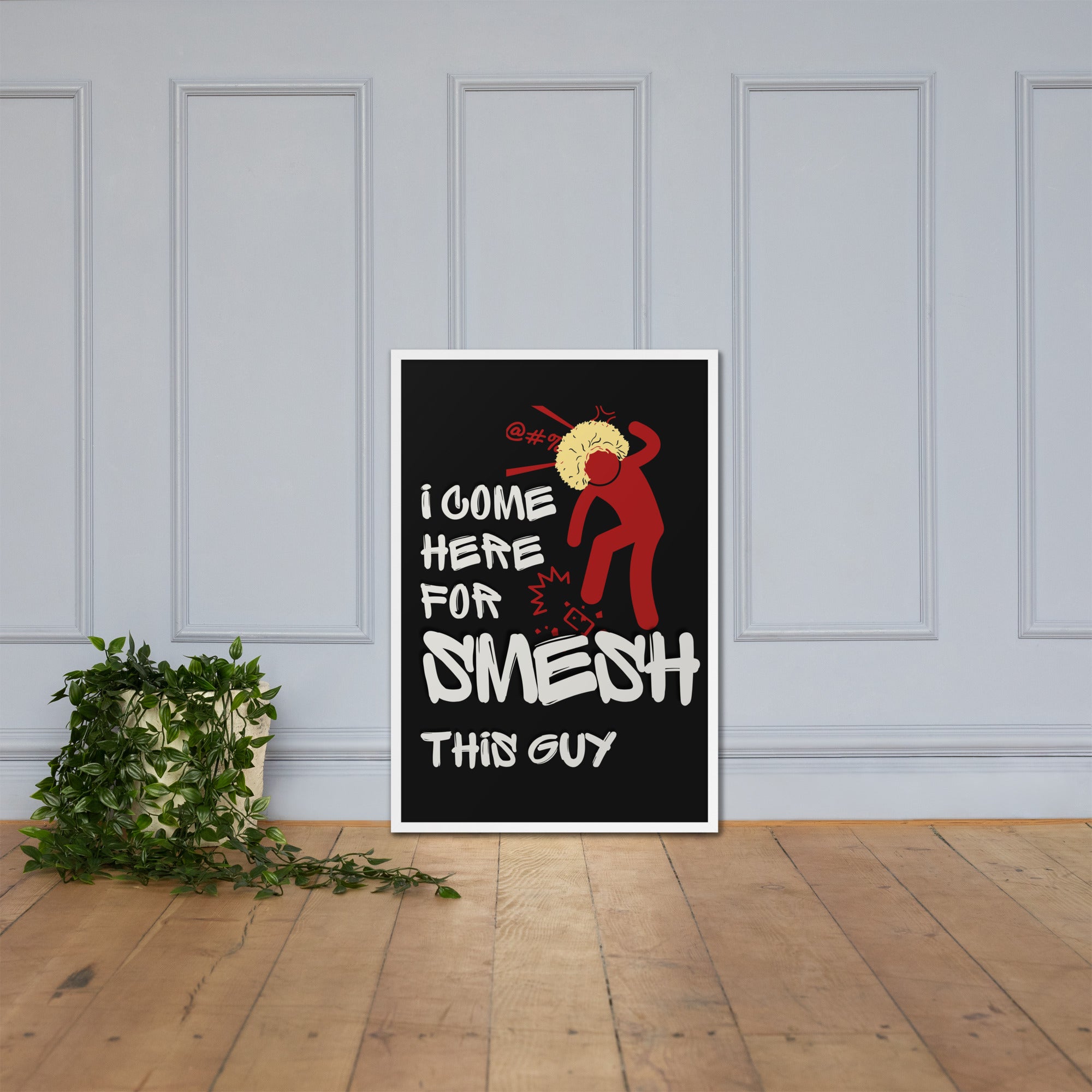 Khabib Nurmagomedov Trash Talk: Smesh This Guy (Premium Framed Matte Poster) Posters