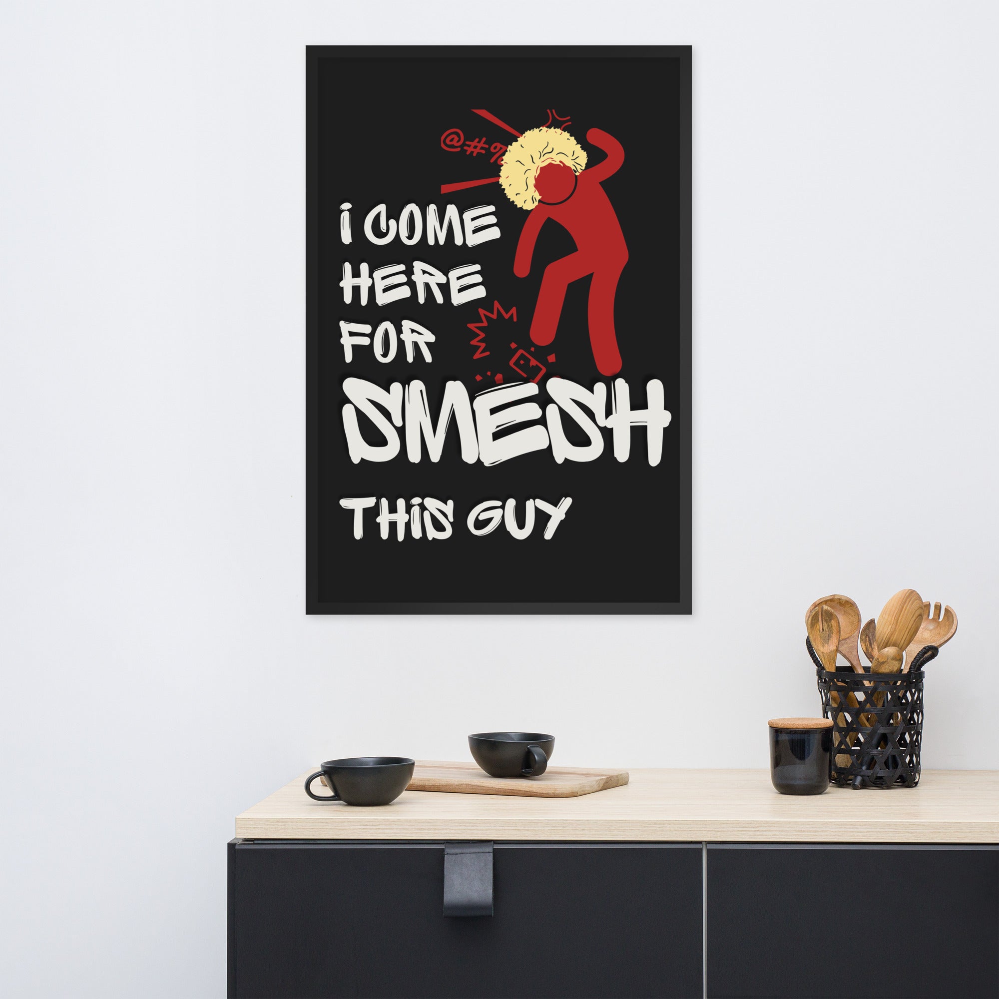 Khabib Nurmagomedov Trash Talk: Smesh This Guy (Premium Framed Matte Poster) Posters