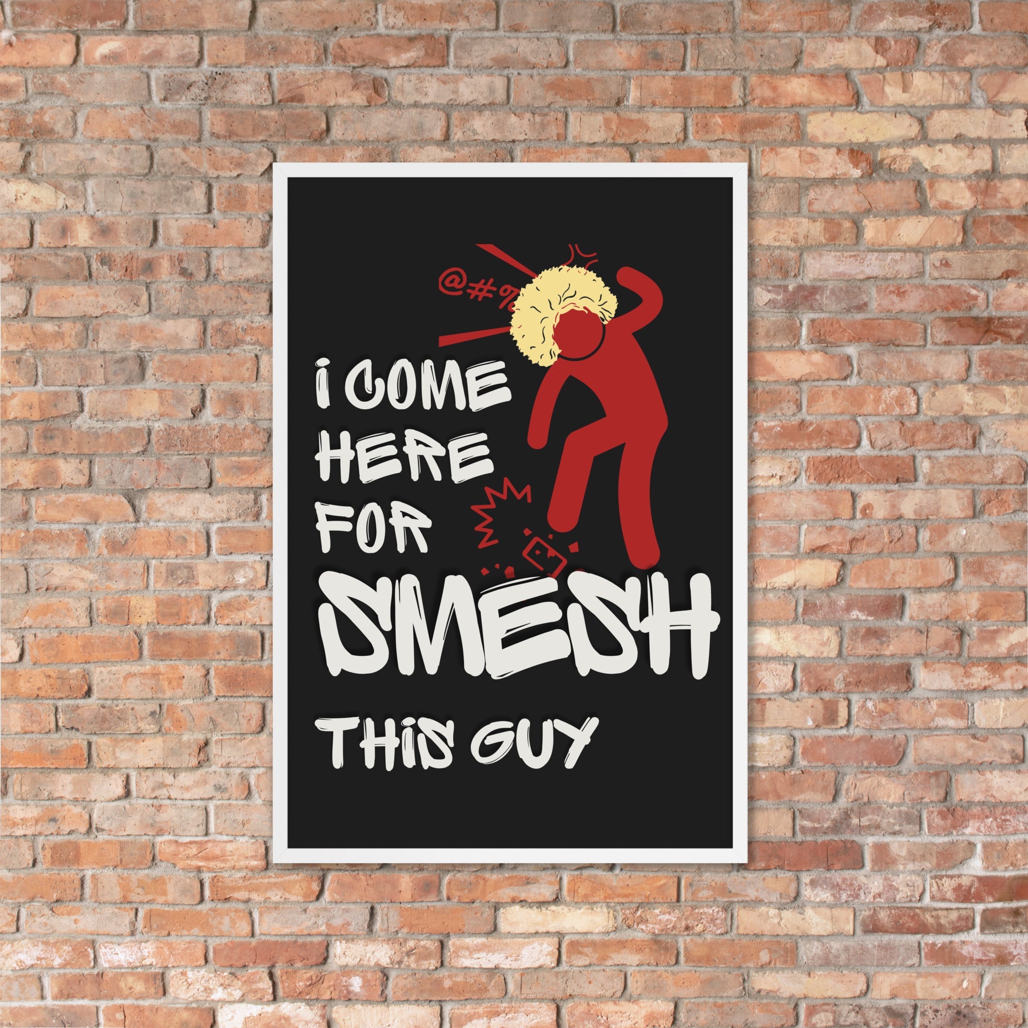 Khabib Nurmagomedov Trash Talk: Smesh This Guy (Premium Framed Matte Poster) Posters