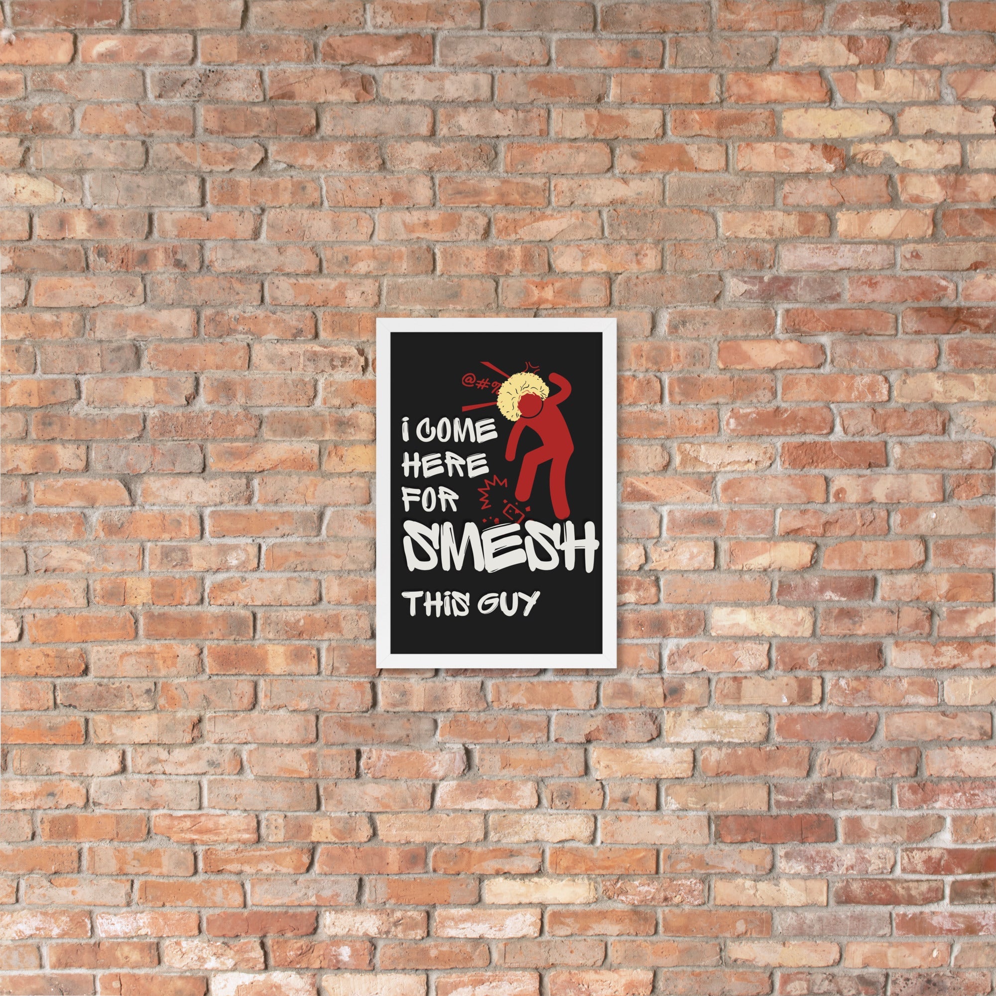 Khabib Nurmagomedov Trash Talk: Smesh This Guy (Premium Framed Matte Poster) Posters