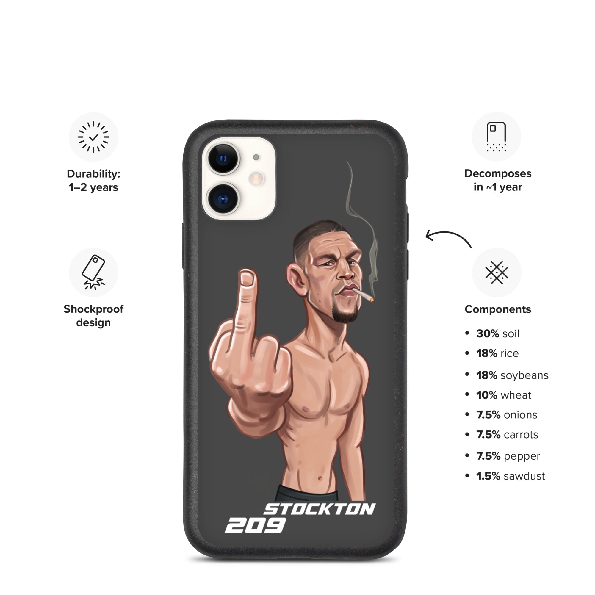 Nate Diaz - Stockton 209 Speckled iPhone Case Mobile Phone Cases