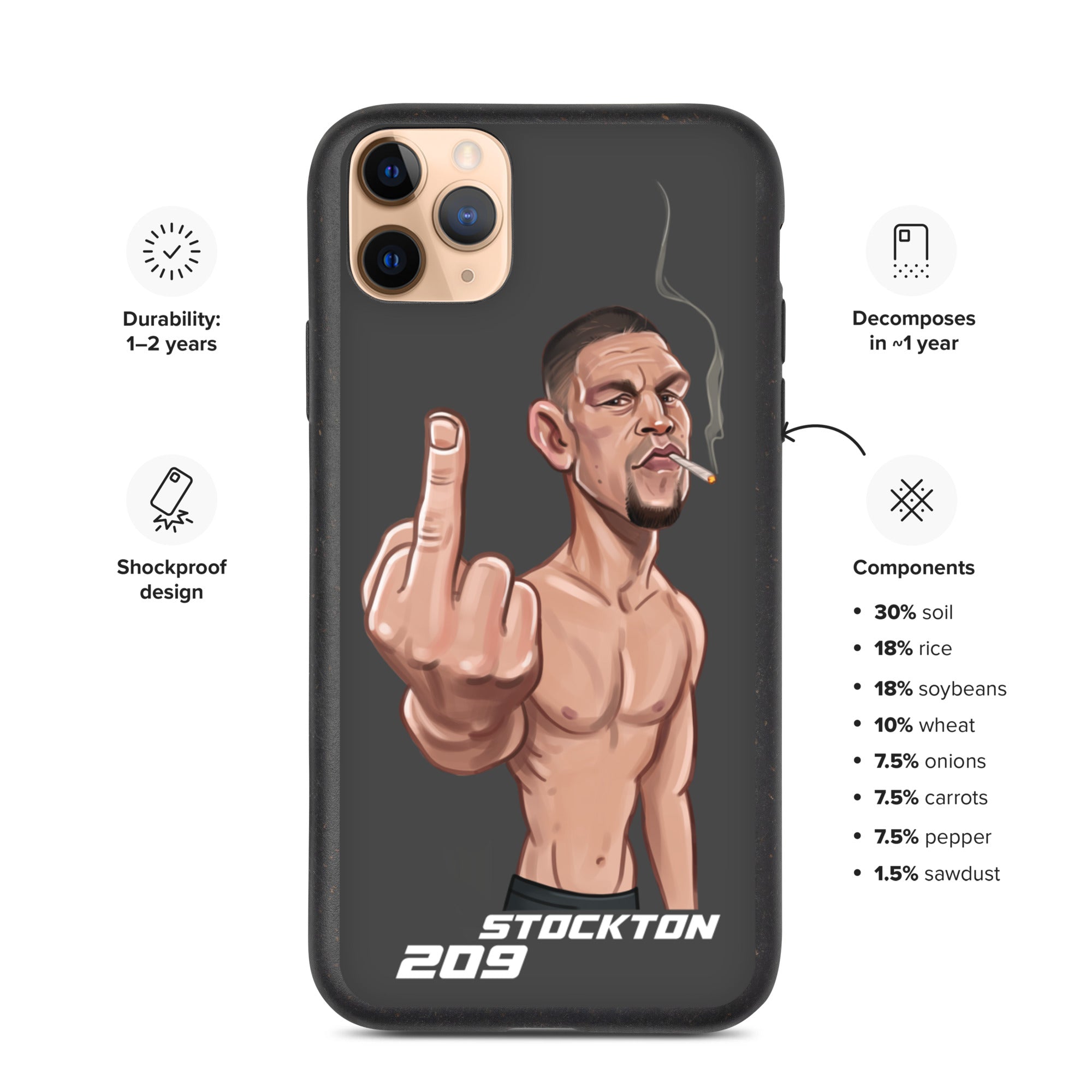 Nate Diaz - Stockton 209 Speckled iPhone Case Mobile Phone Cases