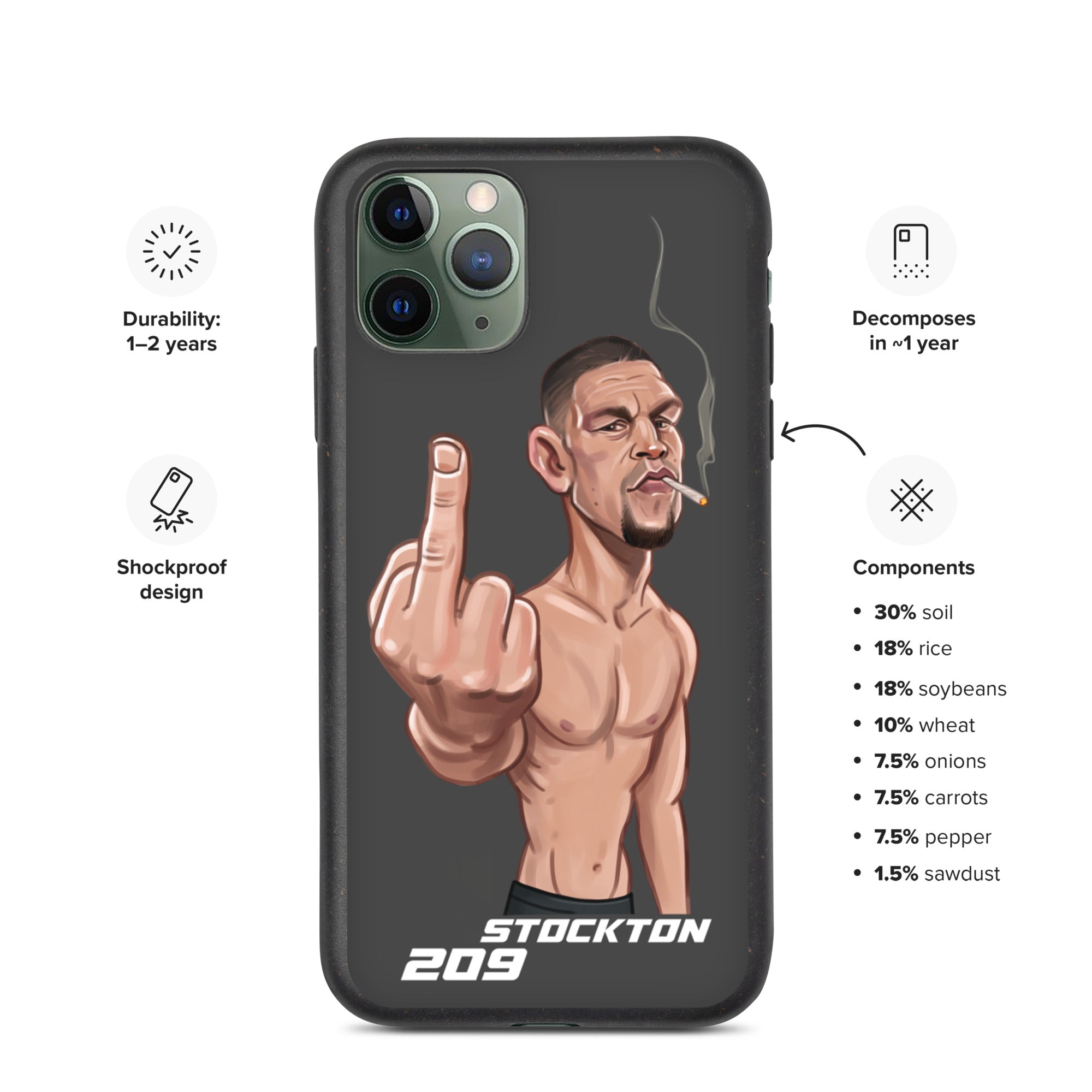 Nate Diaz - Stockton 209 Speckled iPhone Case Mobile Phone Cases