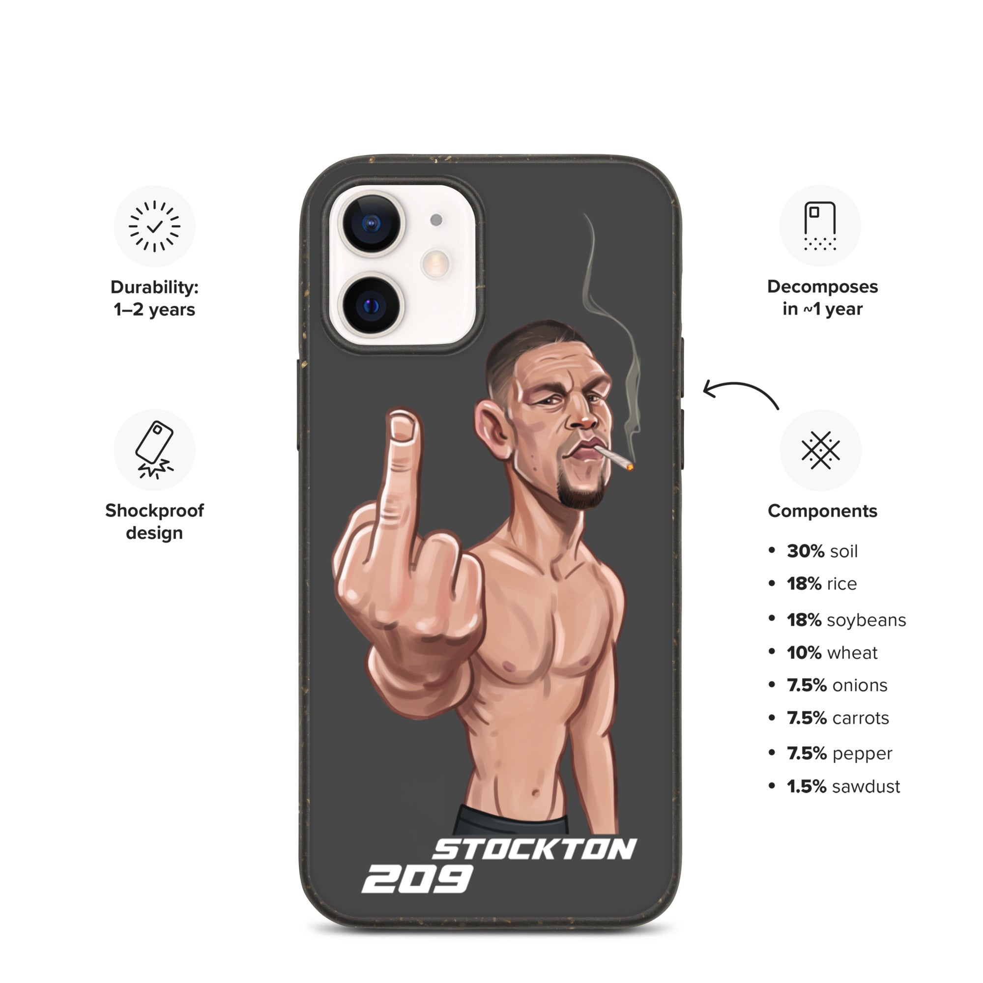 Nate Diaz - Stockton 209 Speckled iPhone Case Mobile Phone Cases