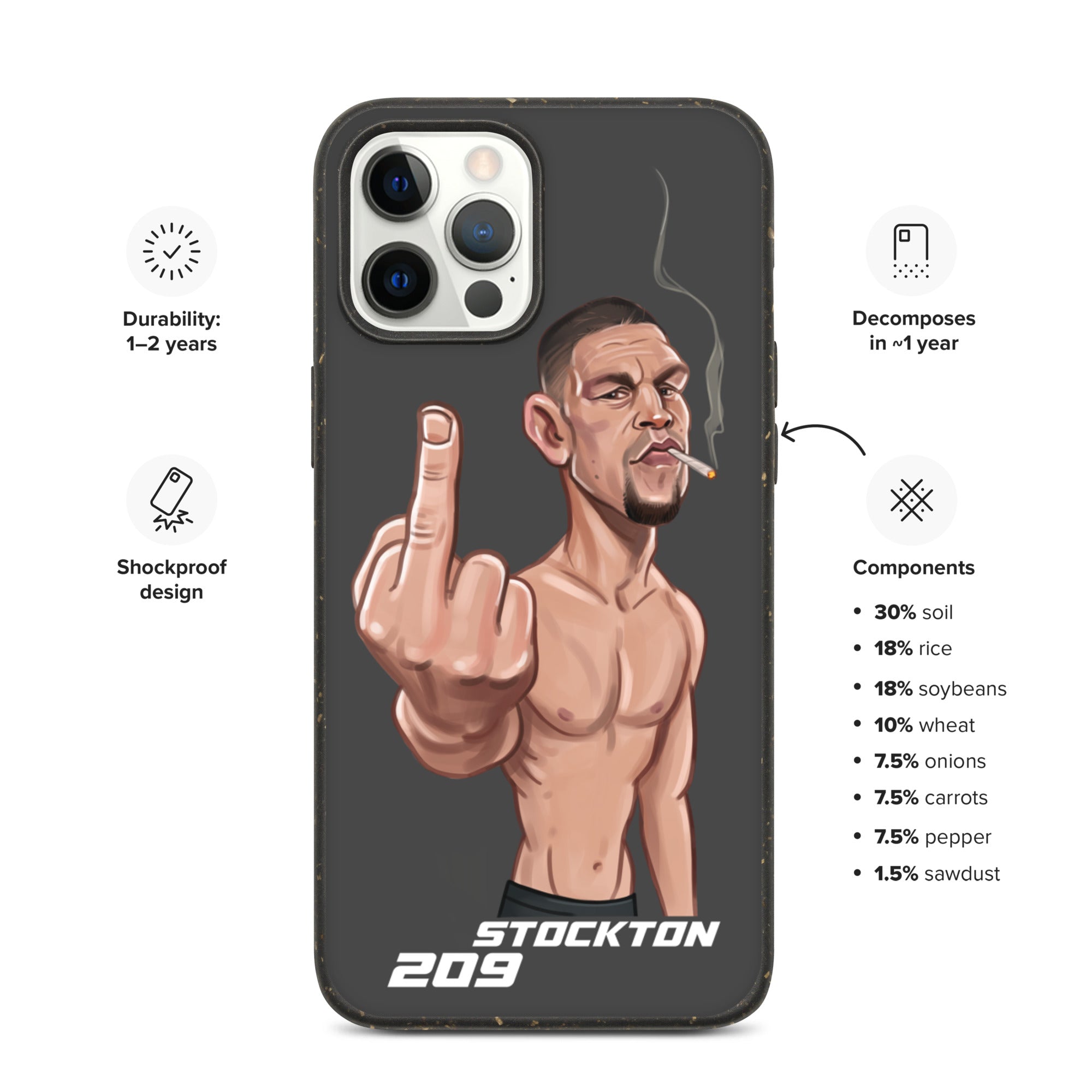 Nate Diaz - Stockton 209 Speckled iPhone Case Mobile Phone Cases