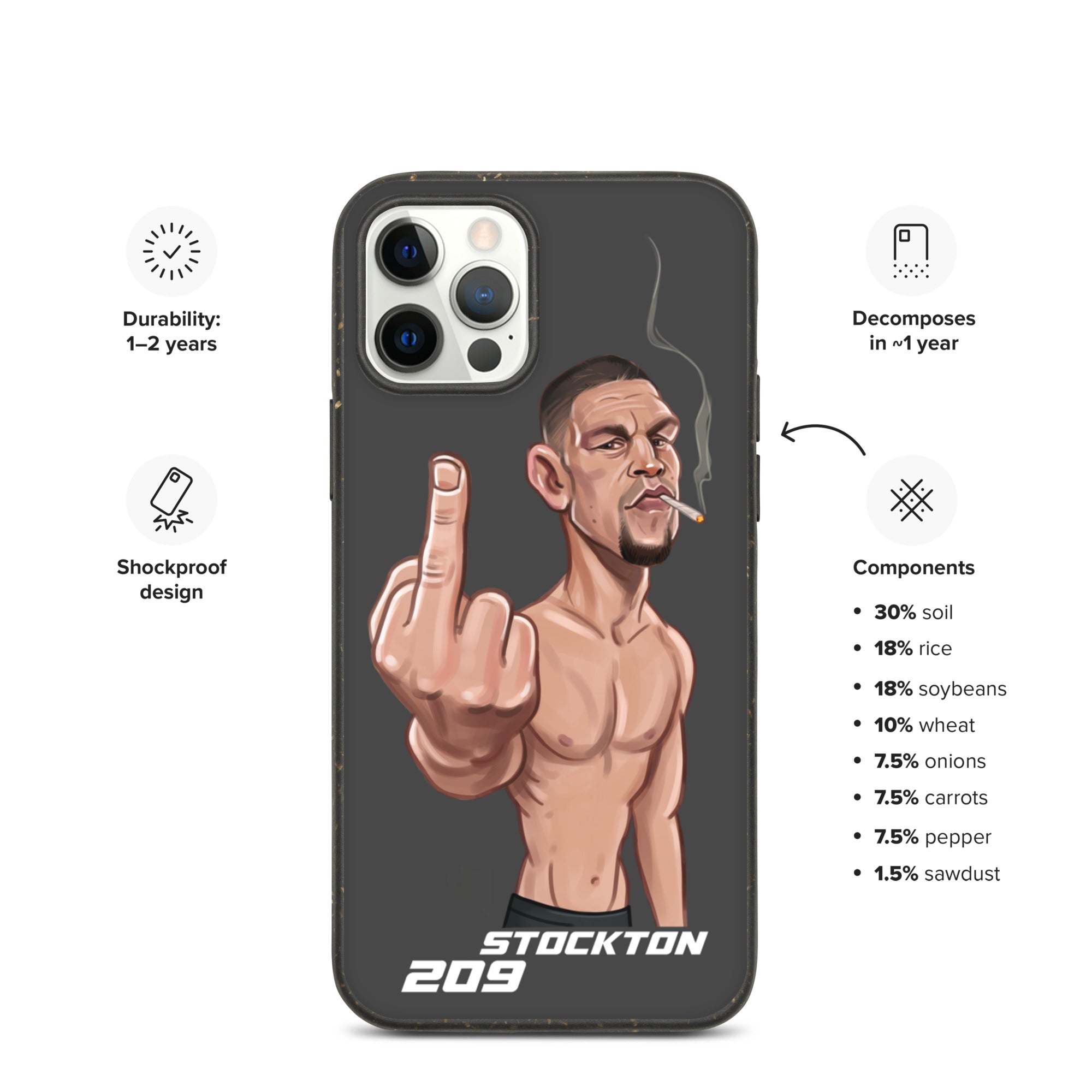 Nate Diaz - Stockton 209 Speckled iPhone Case Mobile Phone Cases