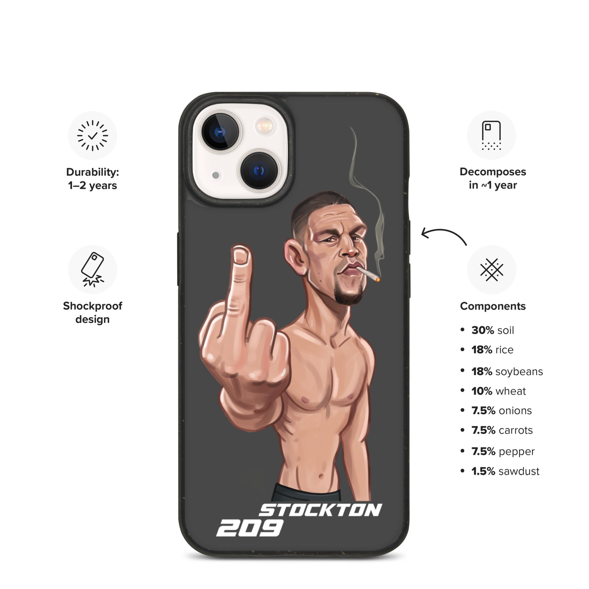 Nate Diaz - Stockton 209 Speckled iPhone Case Mobile Phone Cases