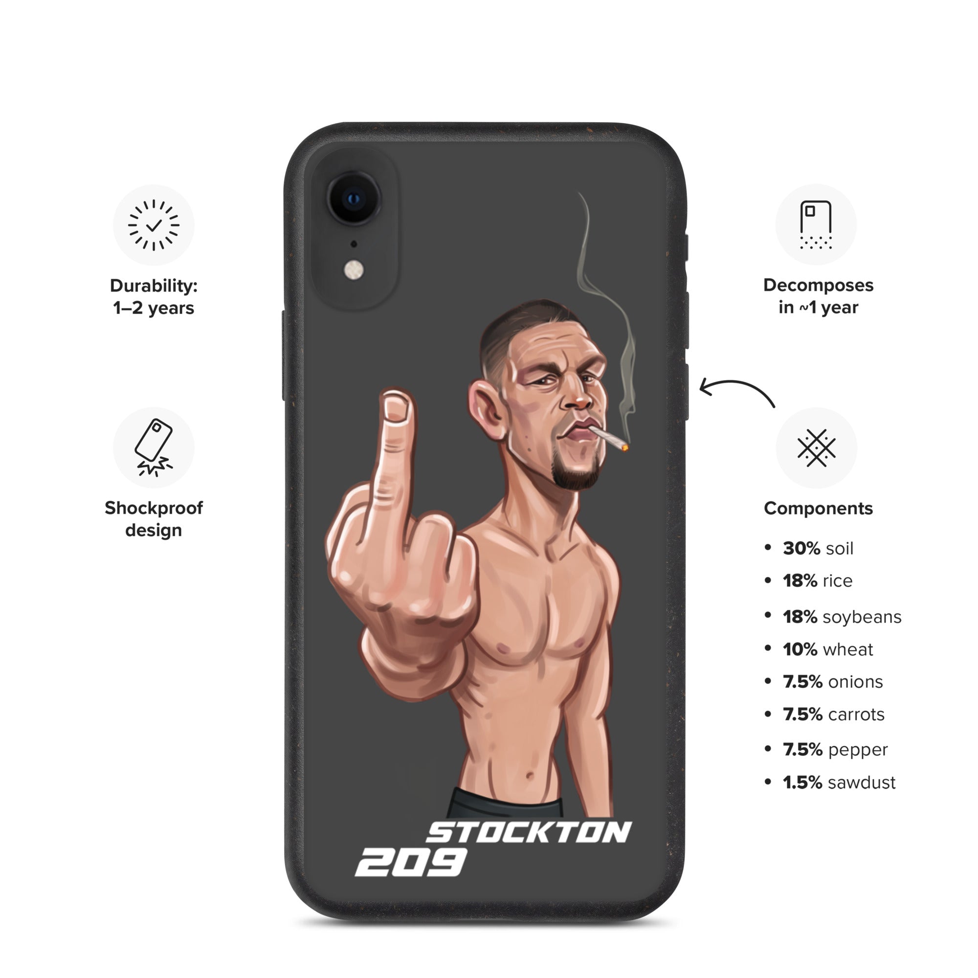 Nate Diaz - Stockton 209 Speckled iPhone Case Mobile Phone Cases