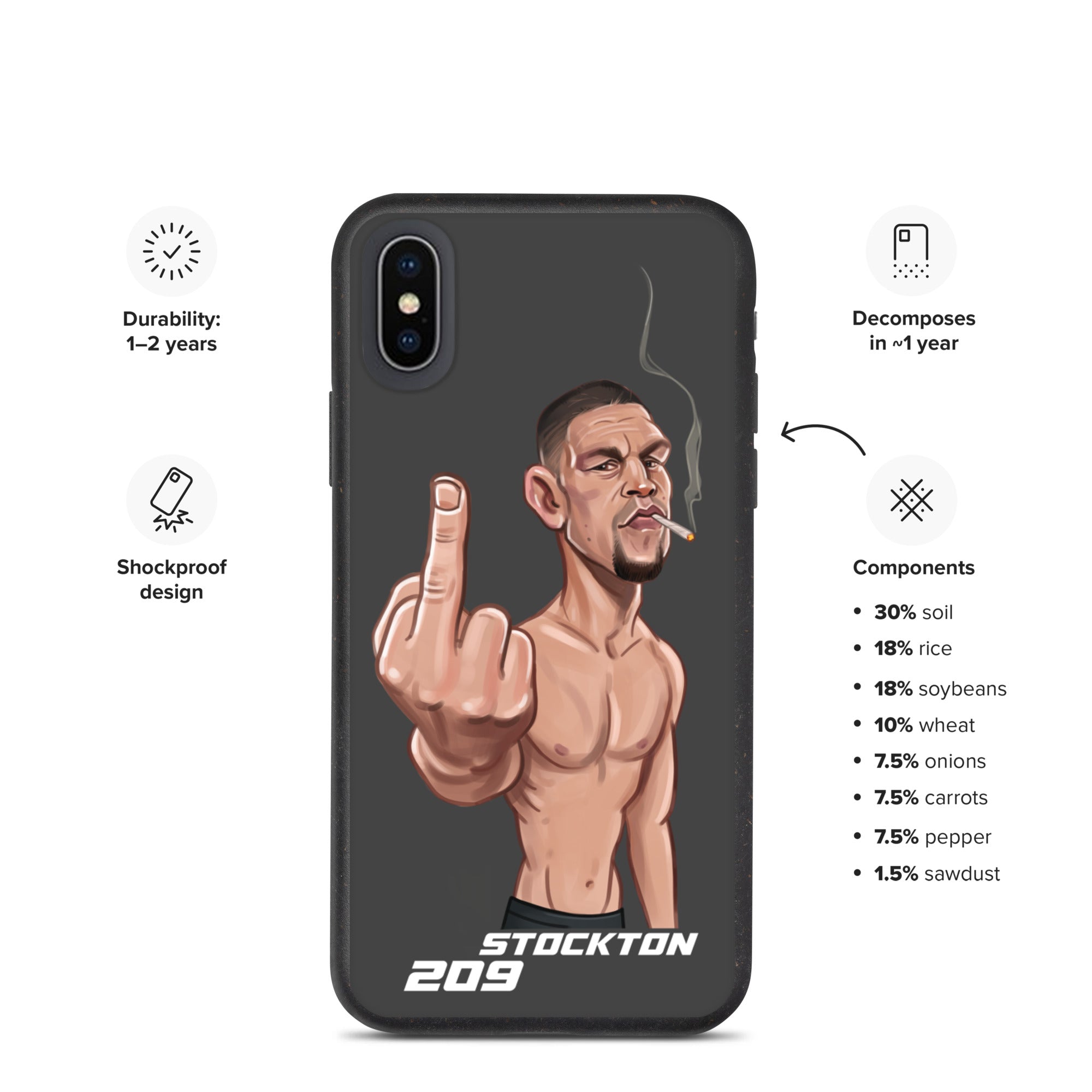 Nate Diaz - Stockton 209 Speckled iPhone Case Mobile Phone Cases