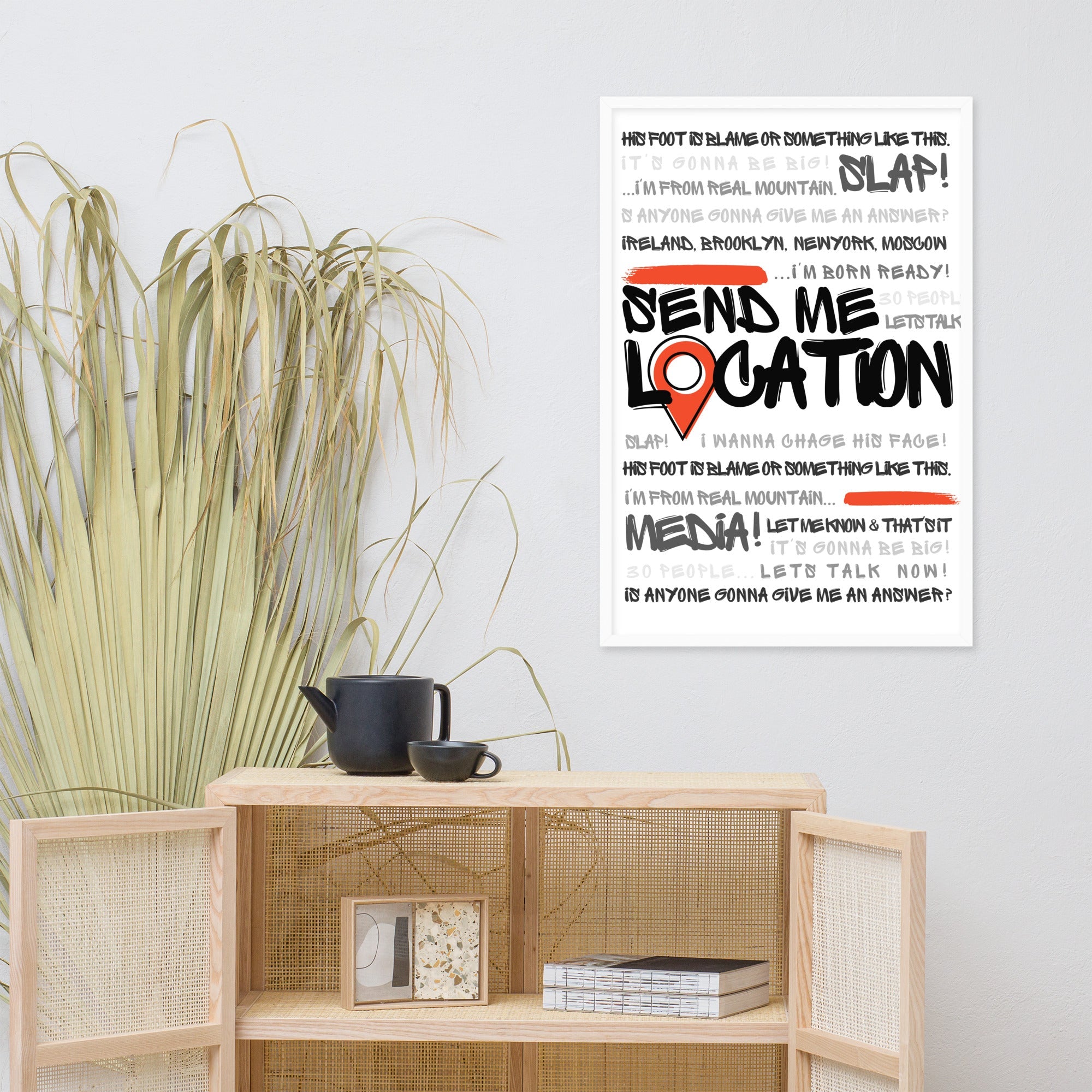 Send Me Location - Premium Matte Poster (White) Posters