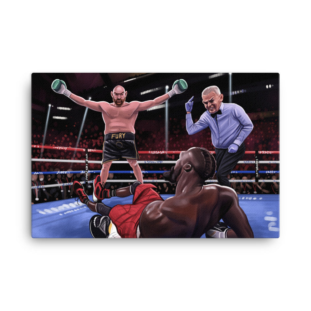 Tyson Fury vs Deontay Wilder 3 Canvas Print (Limited Edition) Canvas Print