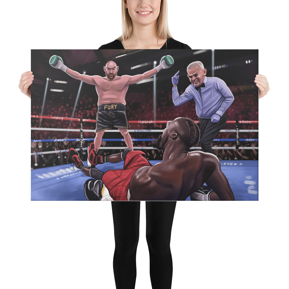 Tyson Fury vs Deontay Wilder 3 Canvas Print (Limited Edition) Canvas Print