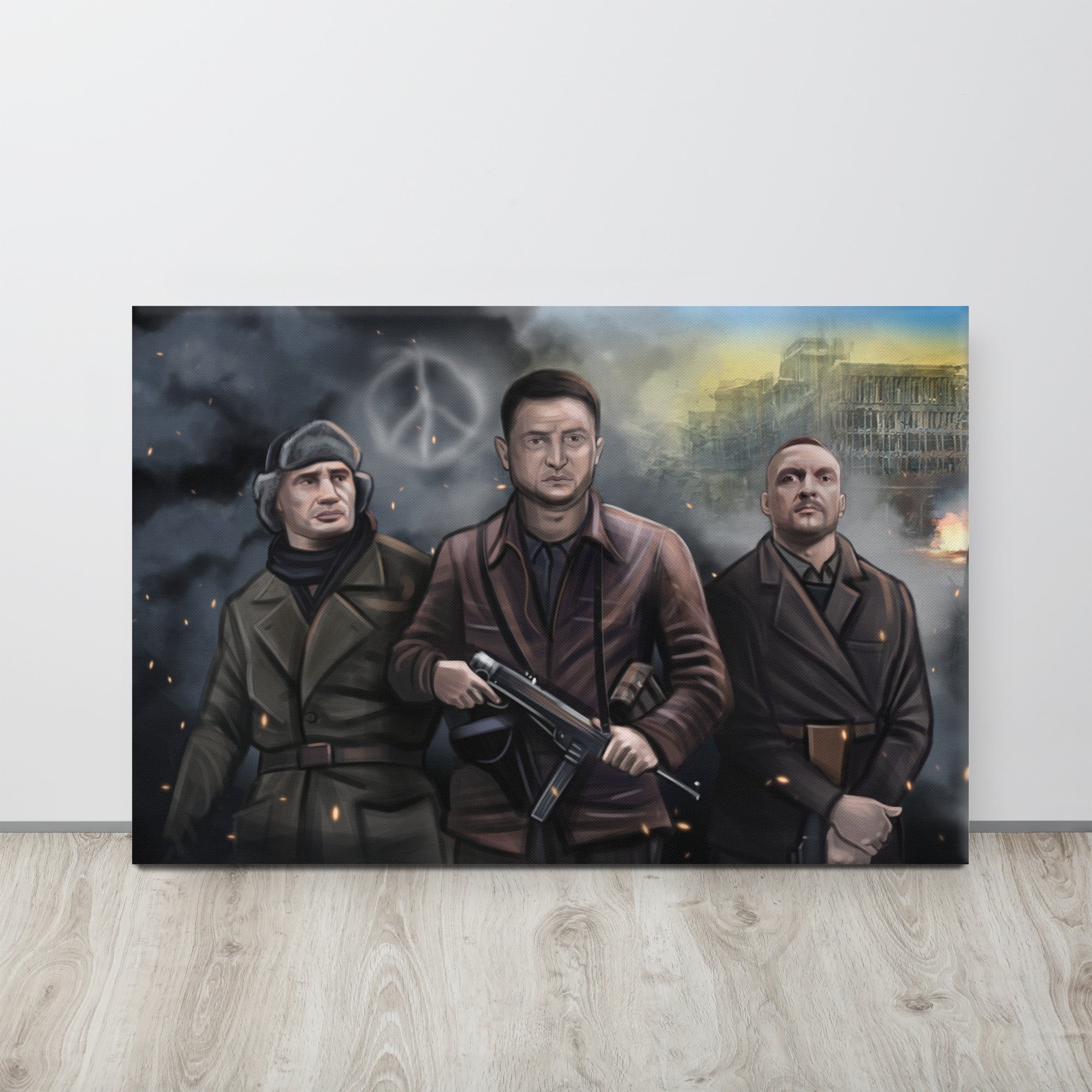 Zelensky, Klitschko, Usyk - Stand for Ukraine Canvas Print Canvas Print